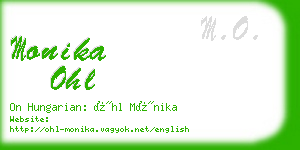 monika ohl business card